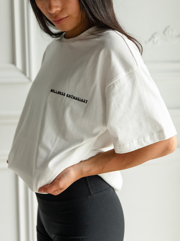 Oversize t-shirt «wellness enthusiast»